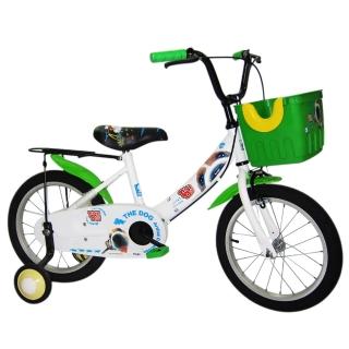 【Adagio】16吋酷樂狗打氣胎童車附置物籃(綠色)