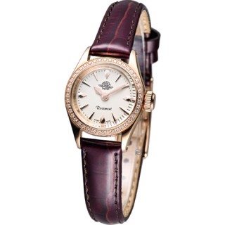 【Rosemont 】茶香玫瑰系列 III 復古時尚錶(RS022-05DB咖啡色皮)