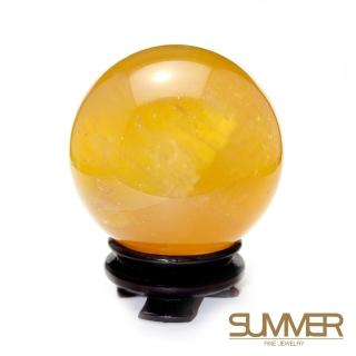 【SUMMER寶石】有球必應-天然頂級清透黃冰晶球/黃冰洲球80mm以上(隨機出貨)推薦