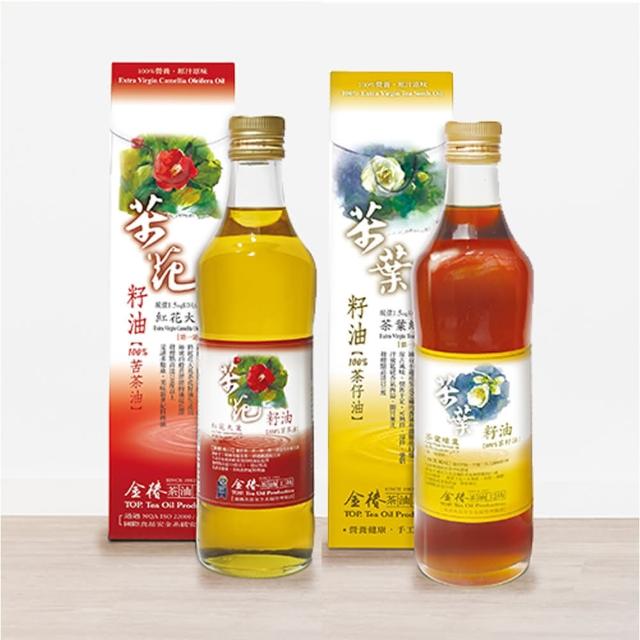 【金椿茶油工坊】白花茶籽油+紅花大果苦茶油(500ml組合)網路狂銷