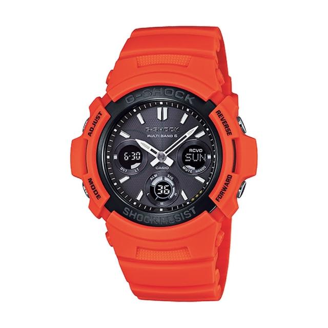 【CASIO 卡西歐 G-SHOCK 系列】日系電波限量版-典型軍事主題時尚男錶(AWG-M100MR)