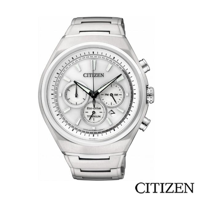 【CITIZEN 星辰】Eco-Drive 超級鈦三眼計時腕錶(CA4021-51A)限量出售