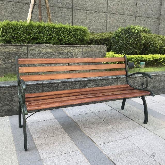 【BROTHER 兄弟牌】米蘭典雅雙人鑄鐵公園椅(戶外傢俱)
