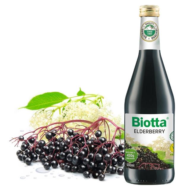【即期品-Biotta《百奧維他》】有機接骨木果汁500mlx6瓶(有效期限至2017/7/21)