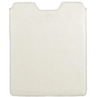 【BALLY】牛皮壓紋iPad保護套(白色)