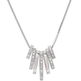 【SWAROVSKI】施華洛世奇Dance橢圓環鑲嵌水晶雙面項鍊(1808912)