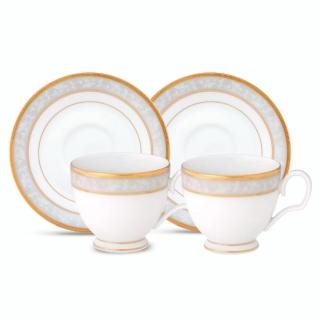 【NORITAKE】花舞春風金邊對杯(金邊-兩入組)