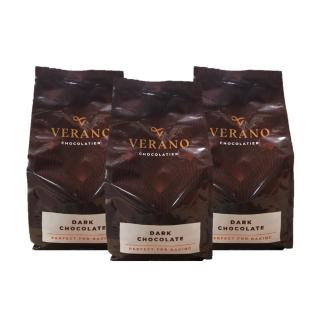 【VERANO】63%黑巧克力鈕扣1kgx3入(麵包蛋糕西點烘焙專用)