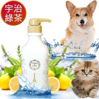 【愛戀花草】綠茶精油-護膚除臭寵物沐浴組(寵物沐浴乳1000ML+潤絲精1000ML)