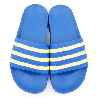 【Adidas】成人款 ADILETTE運動拖鞋(B35626-藍黃)