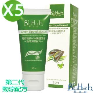 【碧荷柏】第二代葡萄糖胺MSM關護乳膏-薄荷勁涼配方(50ML/瓶X5入)