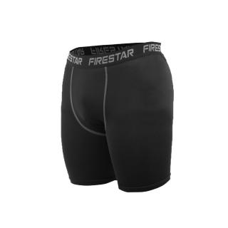 【FIRESTAR】男機能緊身短褲-慢跑 路跑 運動短褲 黑灰(N3802-13)
