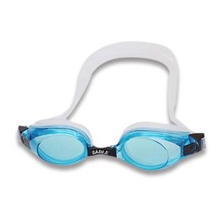 【SABLE】黑貂 長泳型泳鏡-游泳 防霧 抗UV 塑鋼玻璃鏡片 水藍白(902ST-01-05)