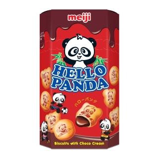 【明治】HELLO PANDA 貓熊夾心餅乾-巧克力口味50g(巧克力)