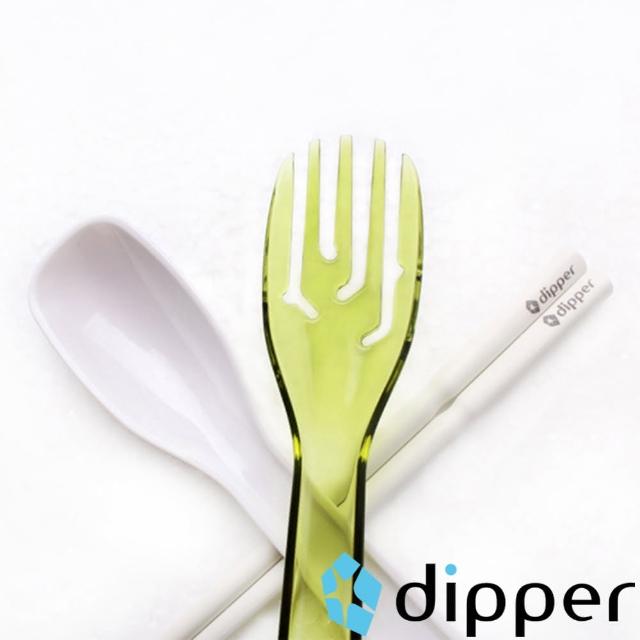 【dipper】3合1SPS環保餐具組(青嫩綠叉)