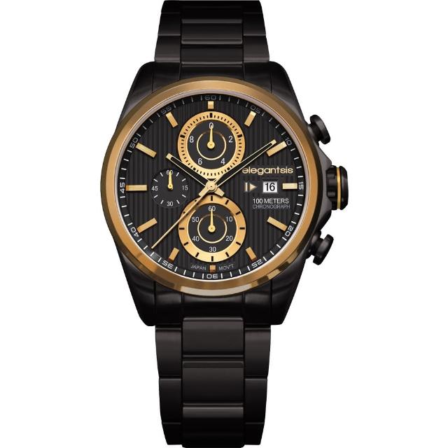 【elegantsis】Fashion 領先風範三眼計時腕錶(ELJT42R-6B04MA)