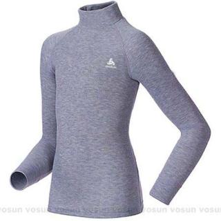 【瑞士 ODLO】effect 兒童.女頂極高領機能型銀離子保暖內衣(深麻灰.150199)