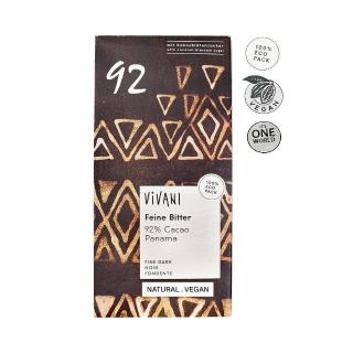 【Vivani】有機純92%黑巧克力片(80g)