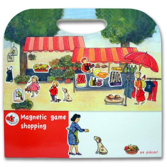 【BabyTiger虎兒寶】比利時 Egmont Toys 艾格蒙繪本風遊戲磁貼書(購物市集)