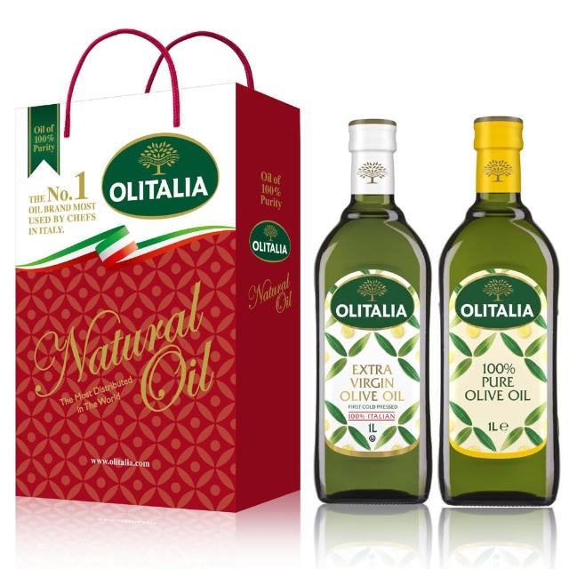 【Olitalia奧利塔】特級冷壓橄欖油+純橄欖油(1000mlx2瓶)