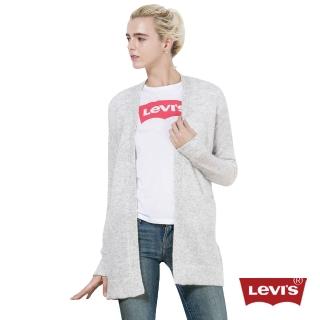 【Levis】女款灰白色針織毛衣外套