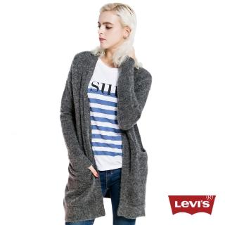 【Levis】女款深灰色針織毛衣外套