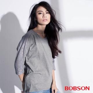 【BOBSON】女款搭配蕾絲布上衣(35072-82)