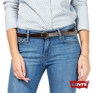 【Levis】女款LOGO淺咖啡真皮腰帶皮帶