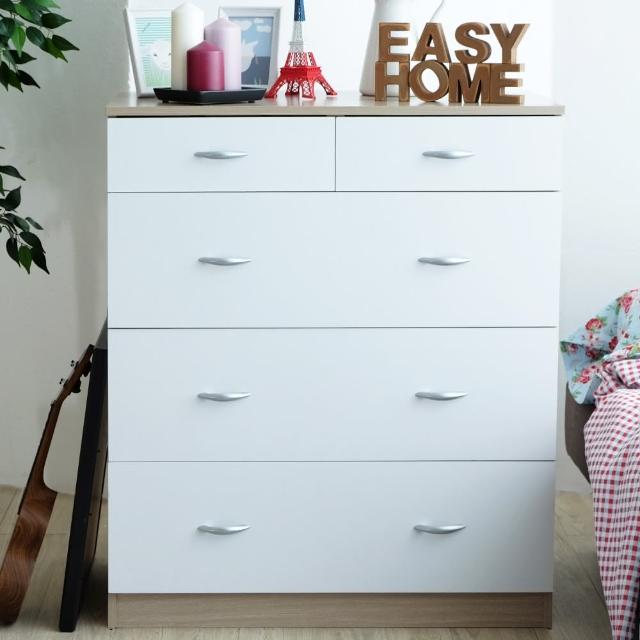 【EASY HOME】台灣製 -80cm加寬版-五抽四層櫃(斗櫃 櫃子 櫃 五斗櫃 抽屜櫃 置物櫃 抽屜收納櫃 櫥櫃)