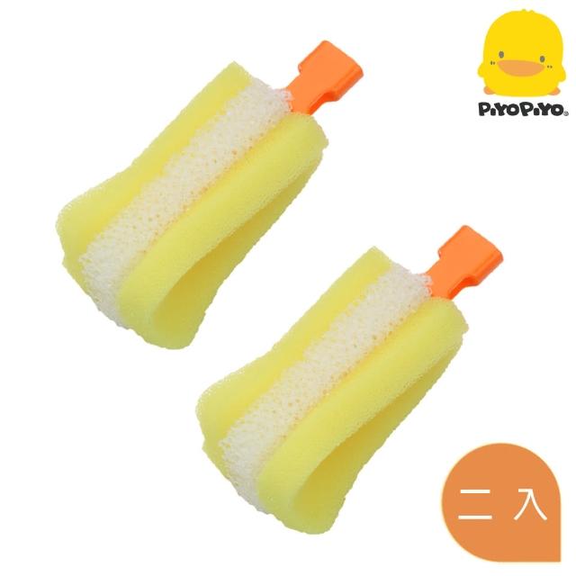 【黃色小鴨PiyoPiyo】組合式旋轉泡棉奶瓶刷專用替換刷頭(2入)