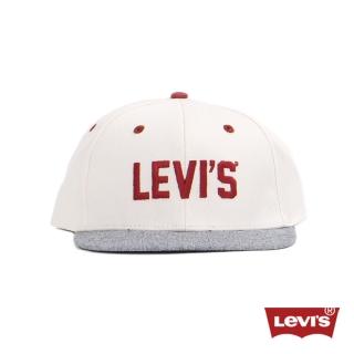 【Levis】酒紅LOGO白底灰經典棒球帽