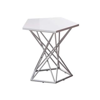 【BODEN】米緹時尚造型茶几/邊几(白色)