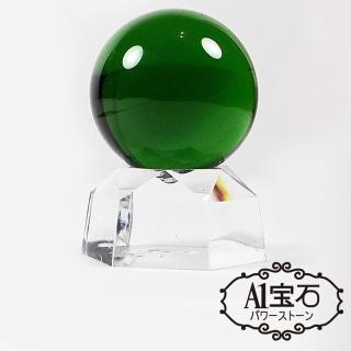 【A1寶石】旺文昌智慧風水-綠色水晶球擺件(含開光加持)