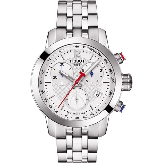 【TISSOT】T-Sport PRC200 NBA特別版計時女錶-銀(T0552171101700)