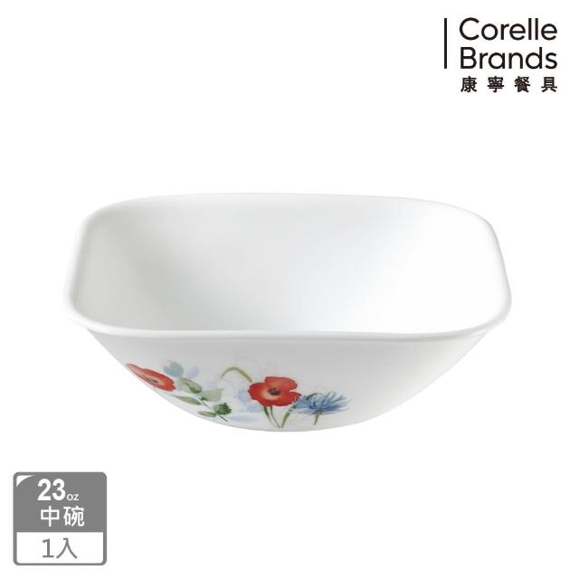 【美國康寧 CORELLE】花漾彩繪方形23oz碗(2323)