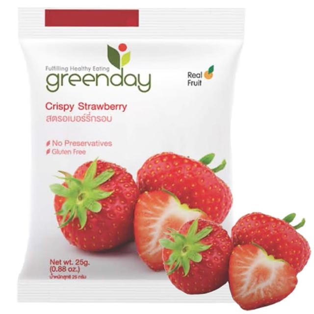 【Greenday】草莓凍乾25g(泰國必買超人氣水果乾)超值推薦