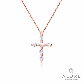 【A-LUXE 亞立詩】Petite系列 玫瑰金十字架項鍊