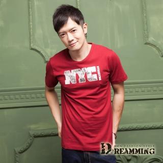 【Dreamming】斑駁燙金NYC休閒圓領短T(共三色)