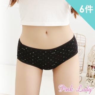 【PINK LADY】棉質舒適 繽紛氣泡 中高腰防水生理褲(6件組)