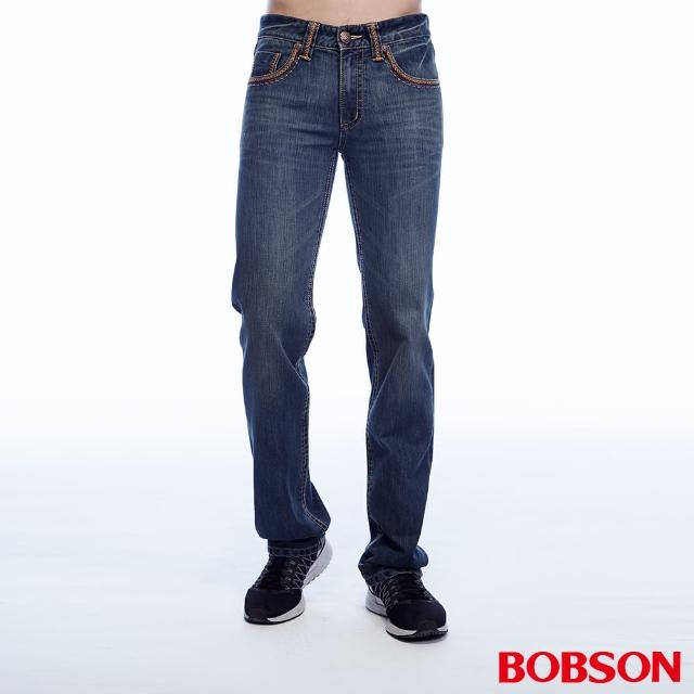 【BOBSON】男款低腰繡花直筒褲(1812-52)