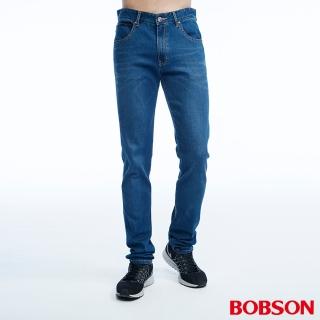 【BOBSON】男款低腰涼爽紗直筒褲(1823-53)