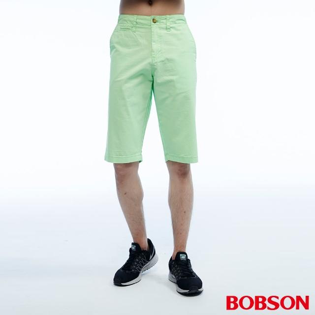 【BOBSON】男款短褲(綠200-40)
