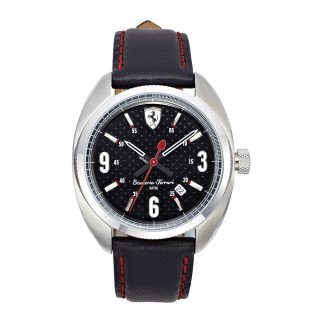 【FERRARI】Formula Sportive經典黑鋼灰面時尚腕錶(0830207)