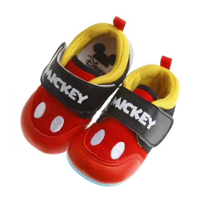 【布布童鞋】Disney迪士尼米奇紅黑色透氣寶寶學步鞋(MAY259A)比價
