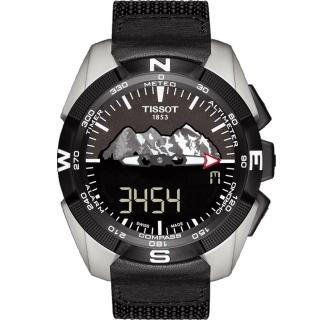 【TISSOT】天梭 T-TOUCH EXPERT 太陽能觸控腕錶-黑/45mm(T0914204605110)