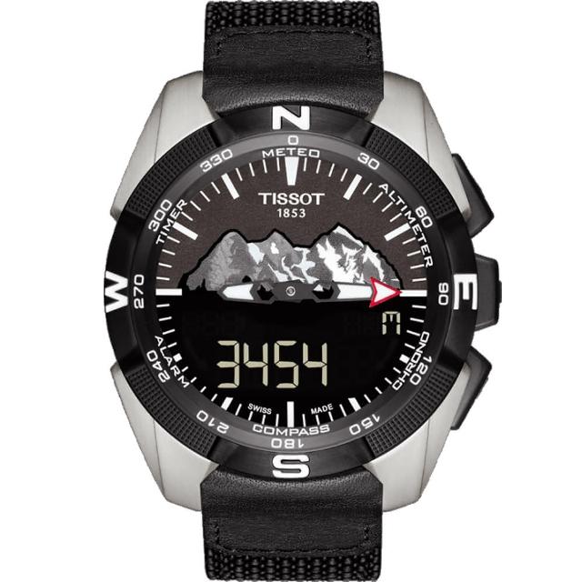 【TISSOT】天梭 T-TOUCH EXPERT 太陽能觸控腕錶-黑/45mm(T0914204605110)售完不補