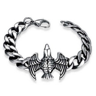 【米蘭精品】鈦鋼手鍊流行飾品(帥氣潮男個性老鷹情人節生日禮物男配件73cp97)
