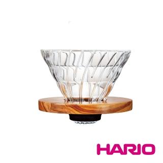 【HARIO】V60橄欖木玻璃濾杯 1-4杯(VDG-02-OV)