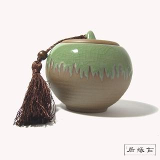 【古緣居_12H】粗陶哥窯福圓茶葉罐(兩種款式)