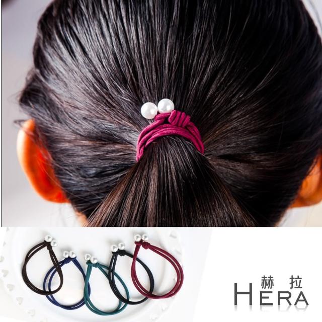 【Hera】雙層手工打結珍珠手圈/髮圈/髮束(五入組-不挑色)秒殺搶購